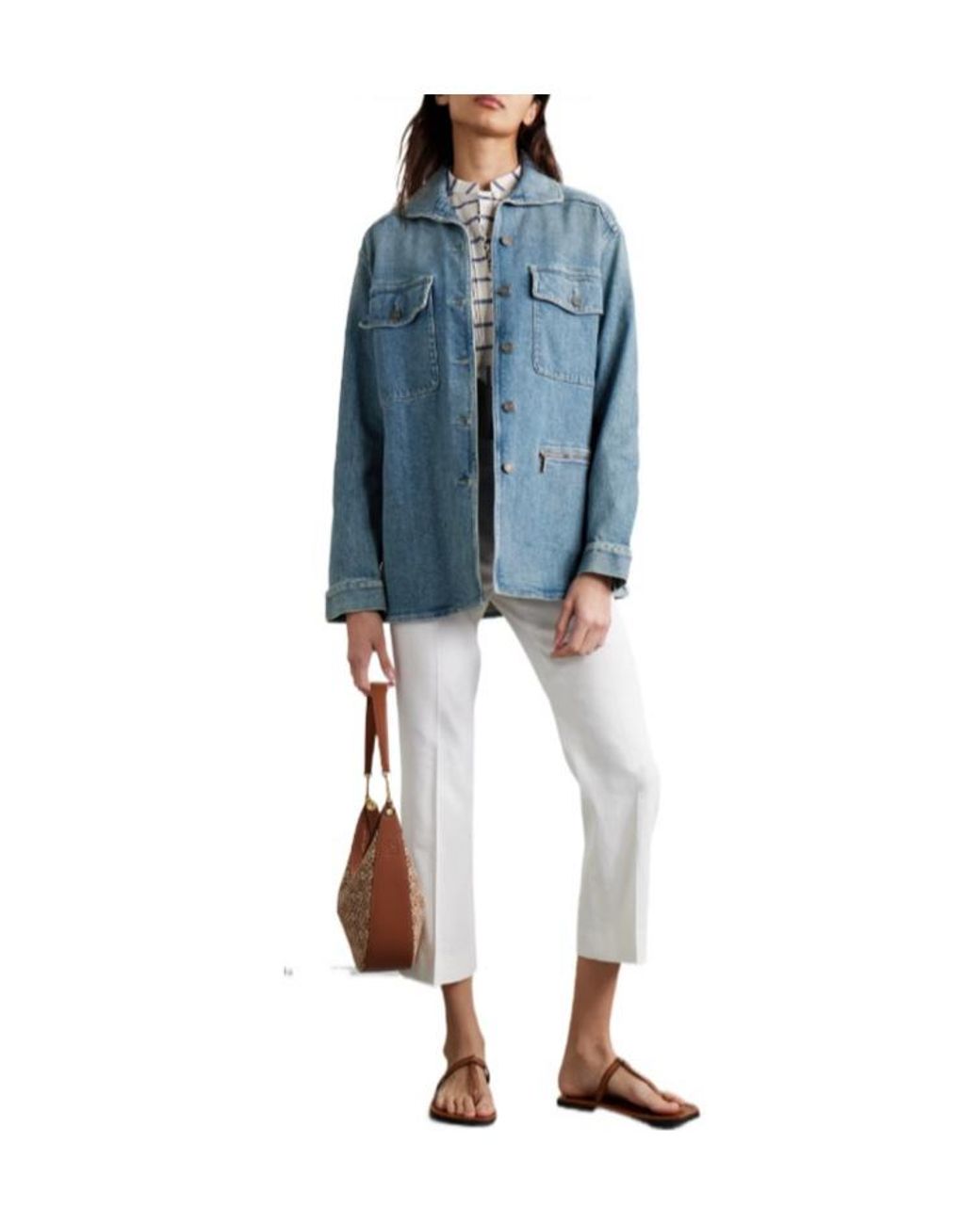 Lafayette 148 New York Blue Denim Jacket