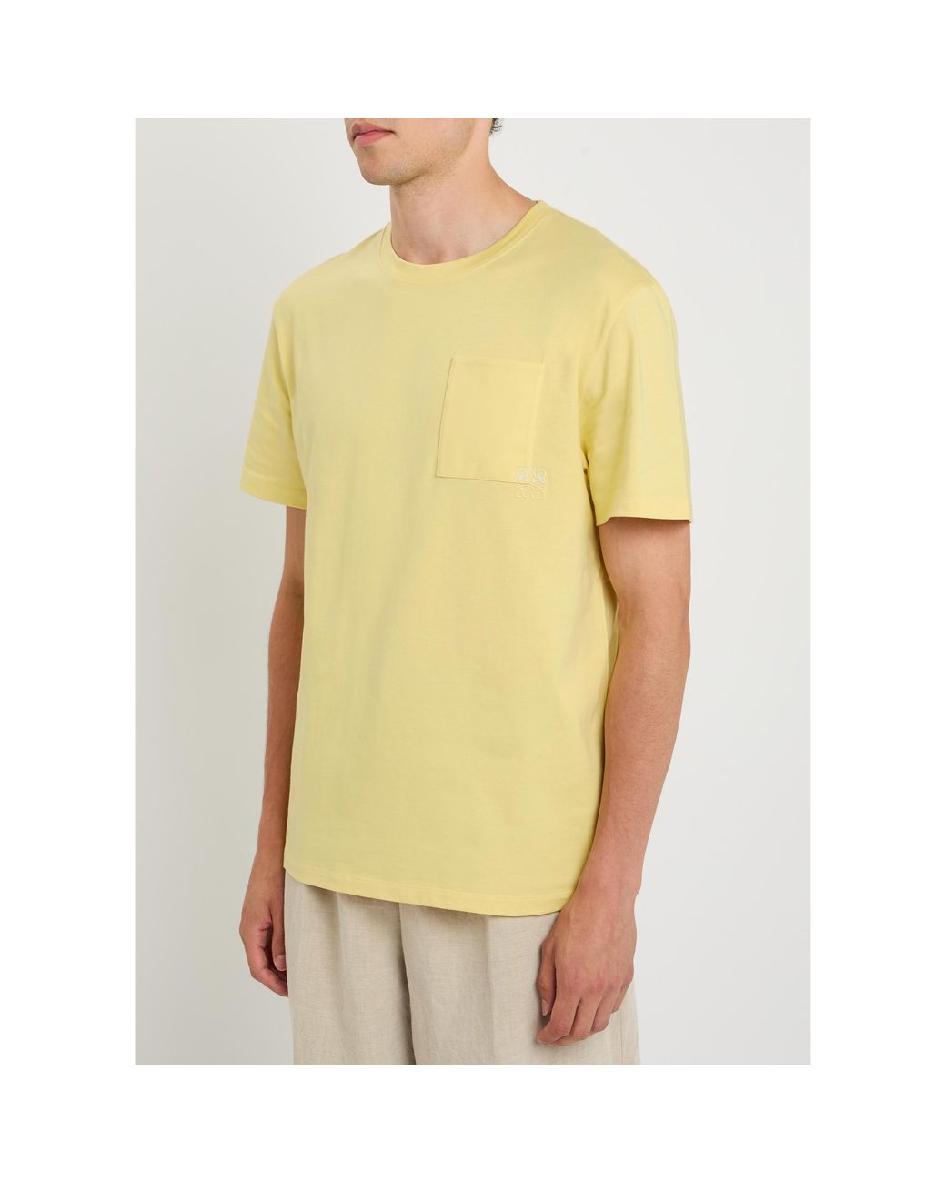 Loewe Yellow Cotton Short-Sleeve T-Shirt for men