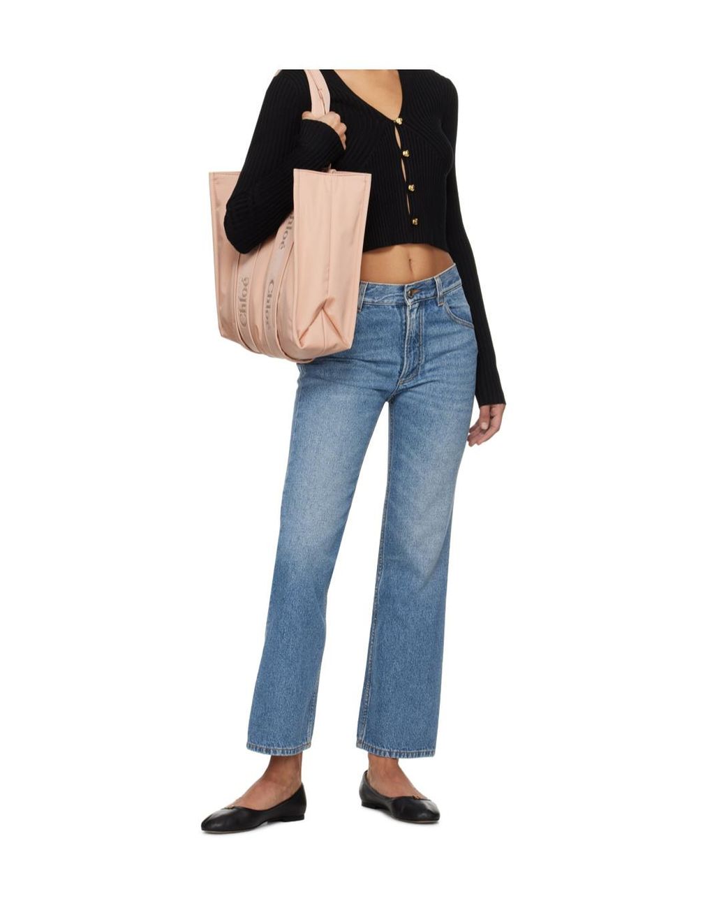 Chloé Blue Chloé Cropped Bootcut Jeans