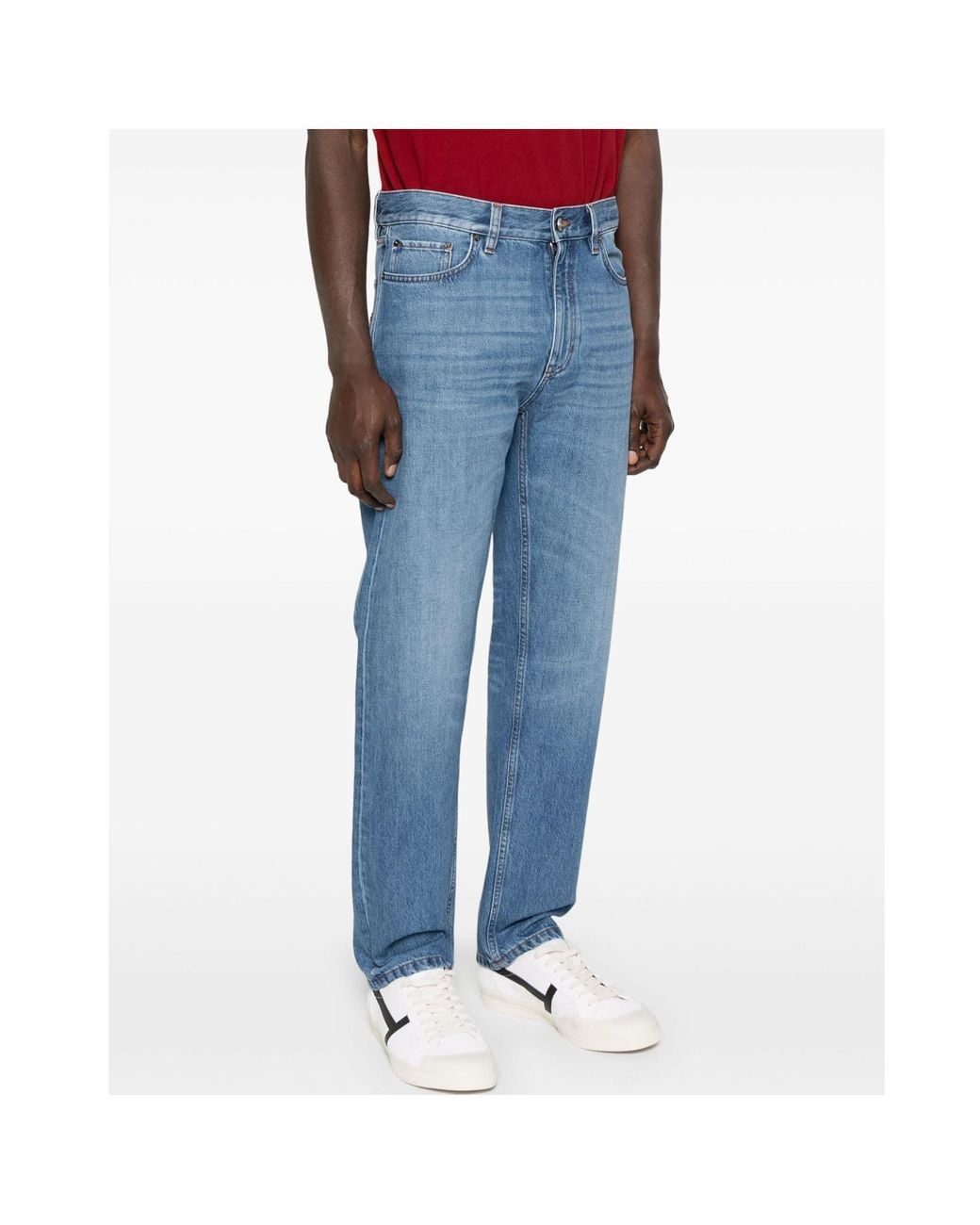 Zegna Blue Slim-Leg Jeans for men