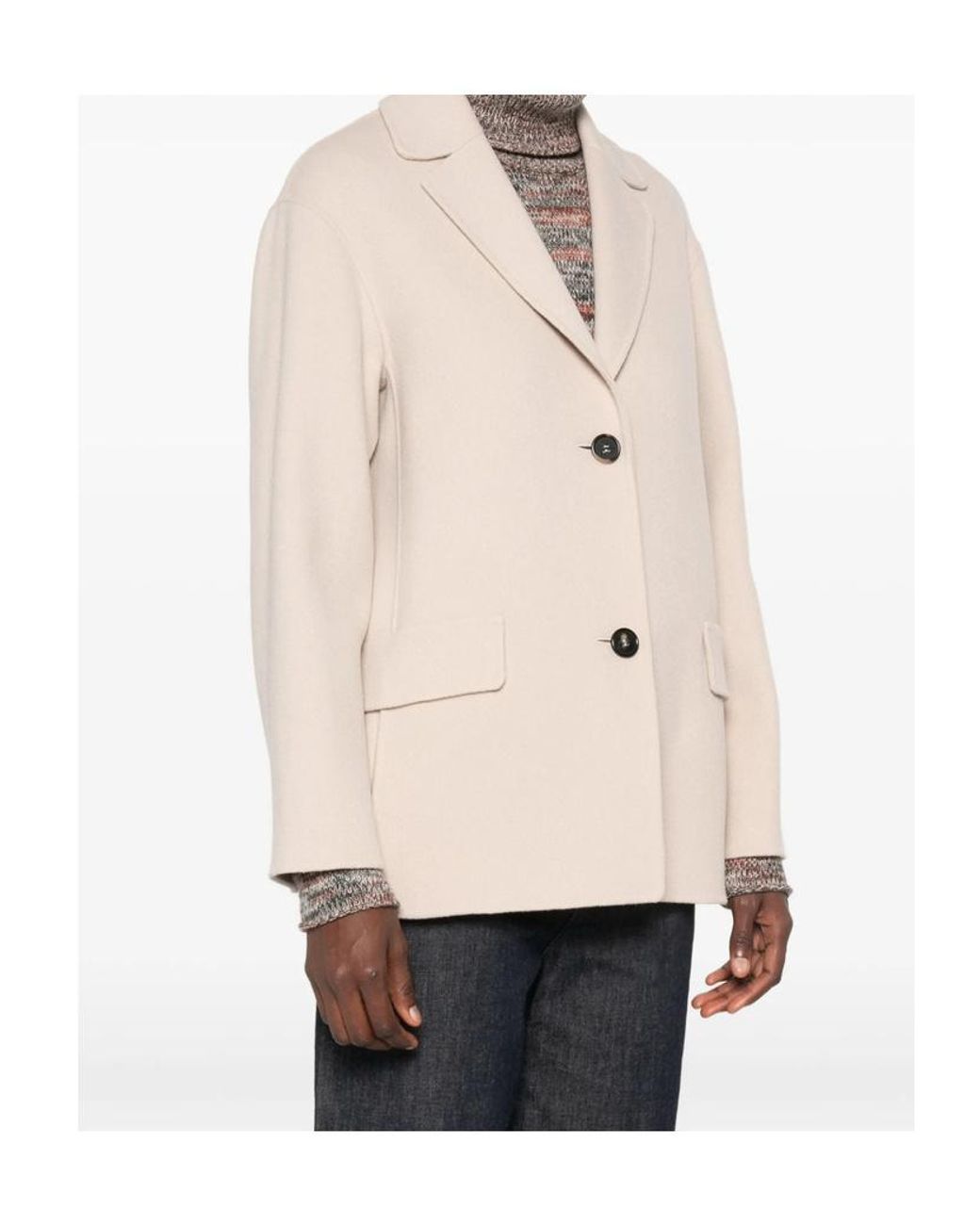 Max Mara Natural Long-Sleeved Suit Jacket