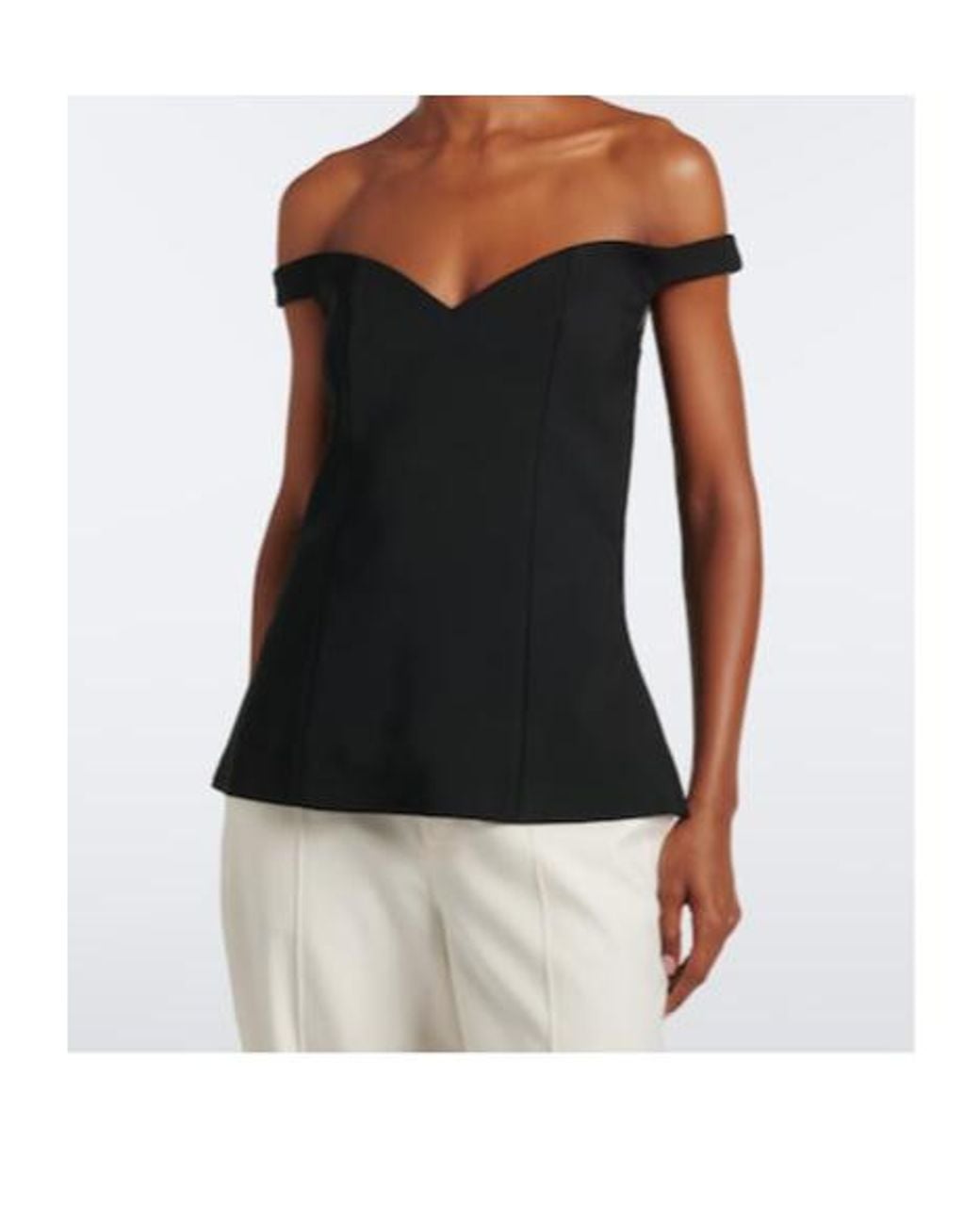 Rohe Black Off-Shoulder Top