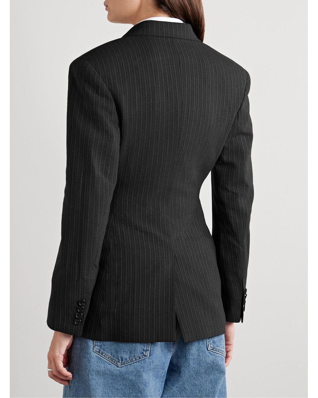 Acne Black Double-Breasted Blazer