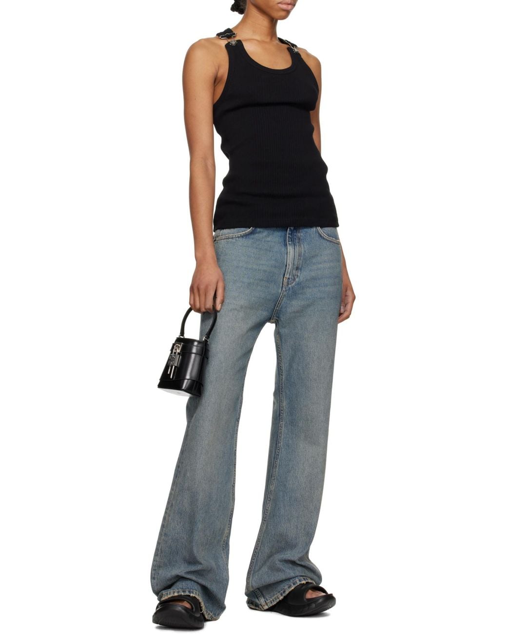 Givenchy Black Shark Lock Micro Top Handle Bag