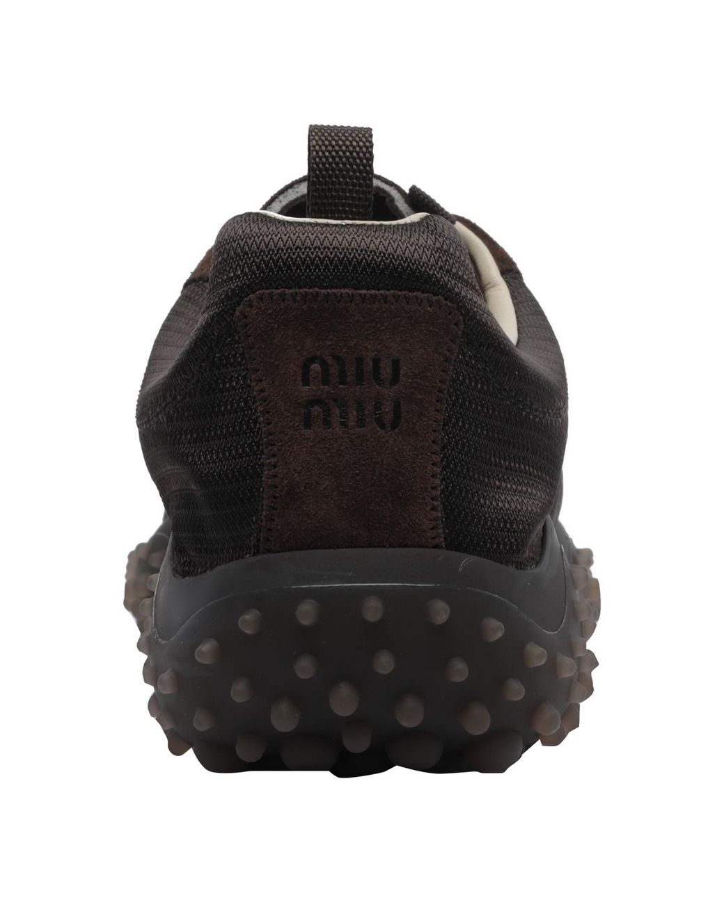 Miu Miu Black Lace-Up Sneakers