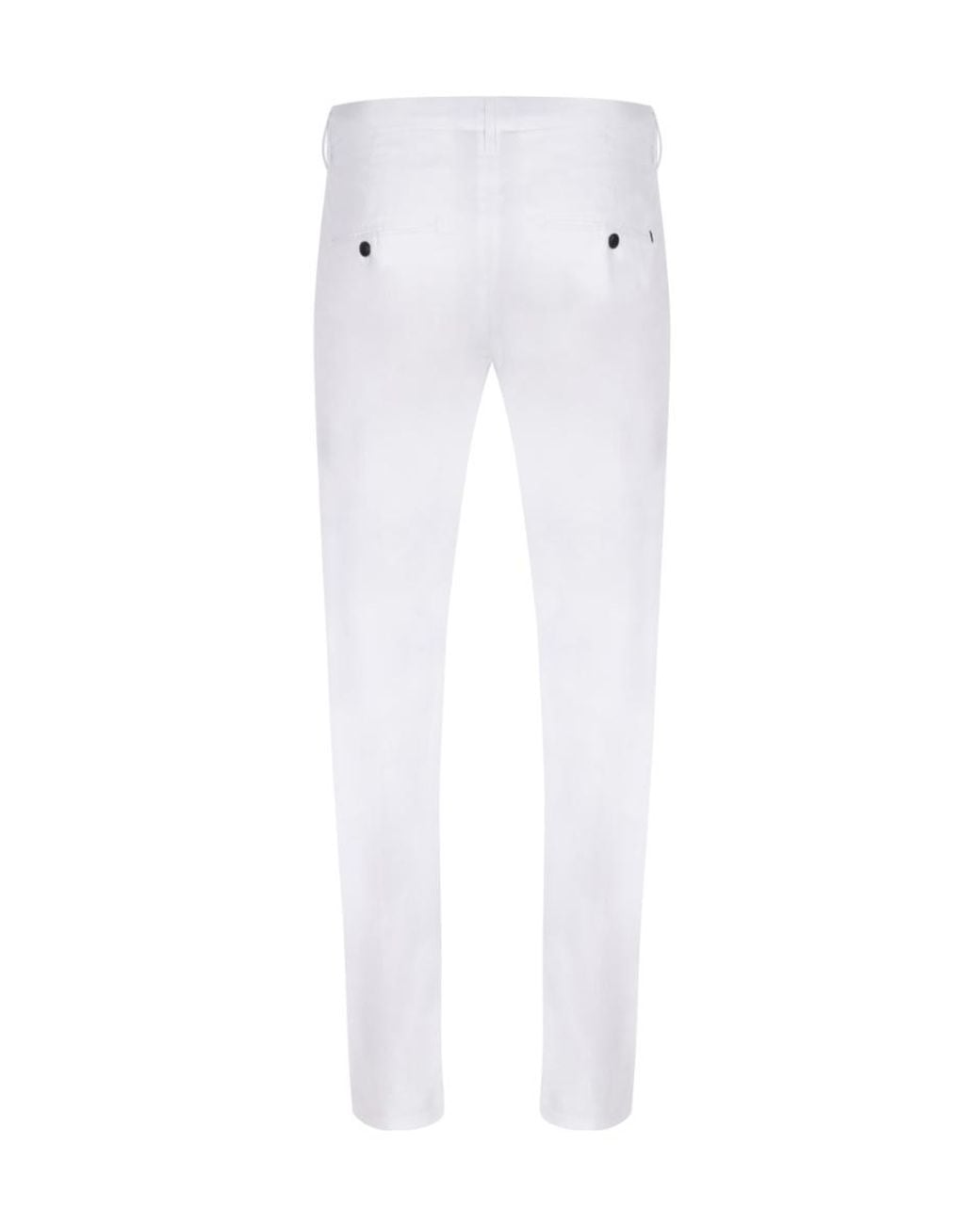 Dondup White Slim Tailored Pants for men