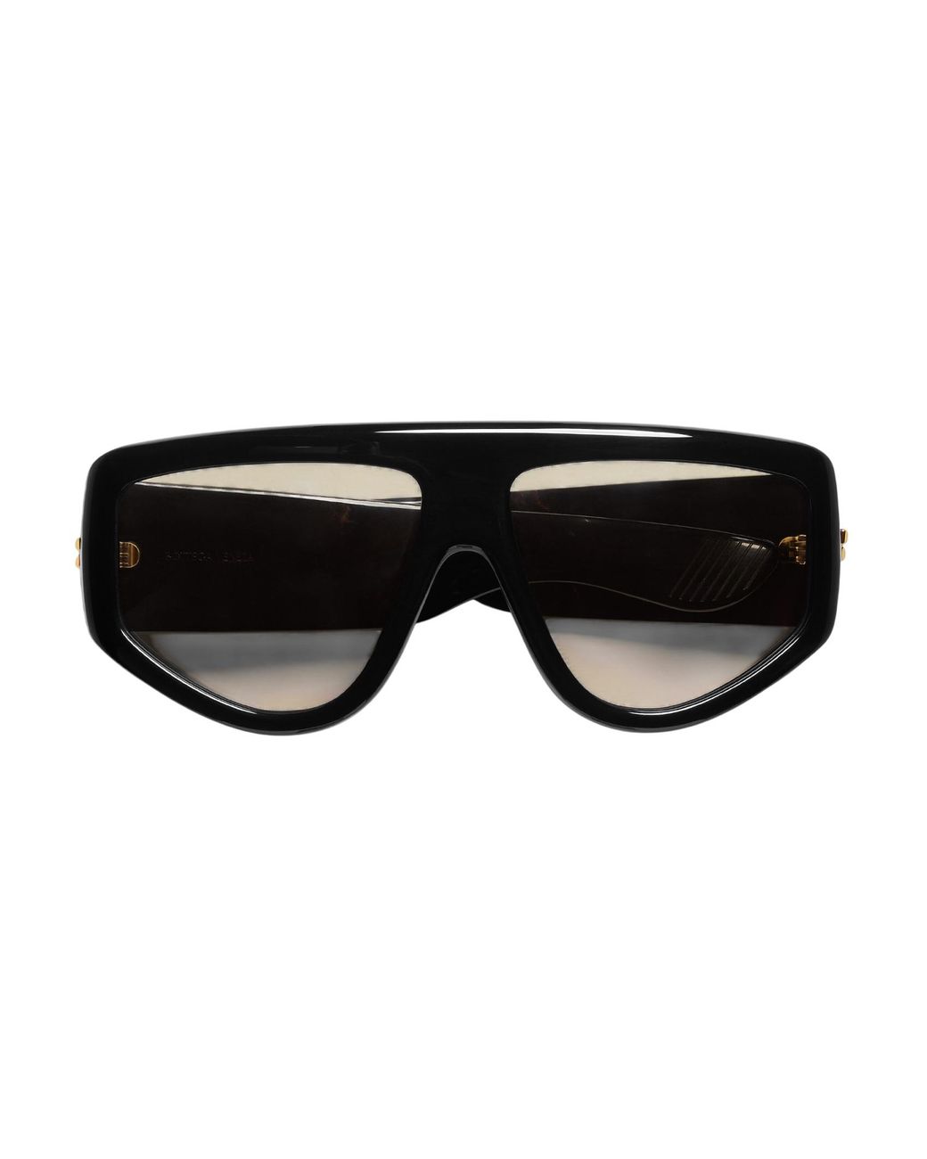 Bottega Veneta Black Classic Shield Sunglasses