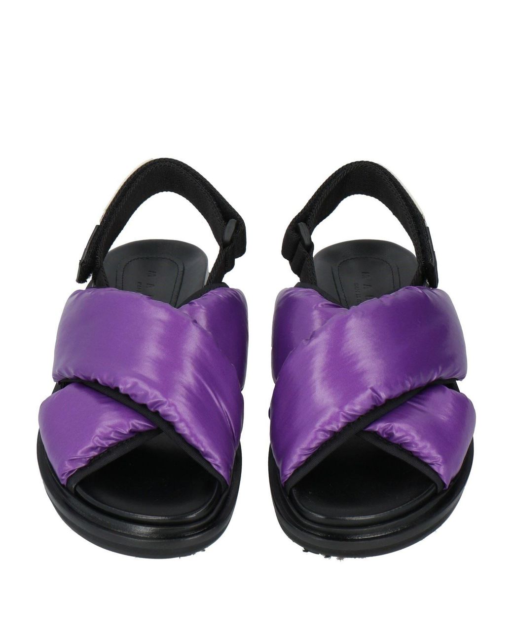 Marni Purple Two-Tone Shell Strappy Sandals