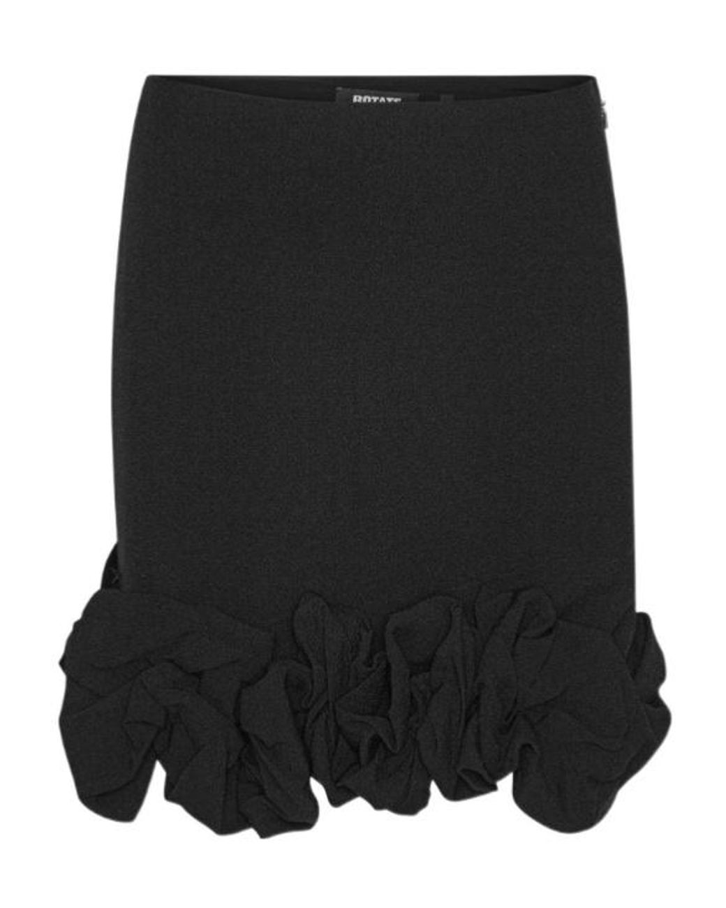 ROTATE BIRGER CHRISTENSEN Black Ruffled Mini Skirt