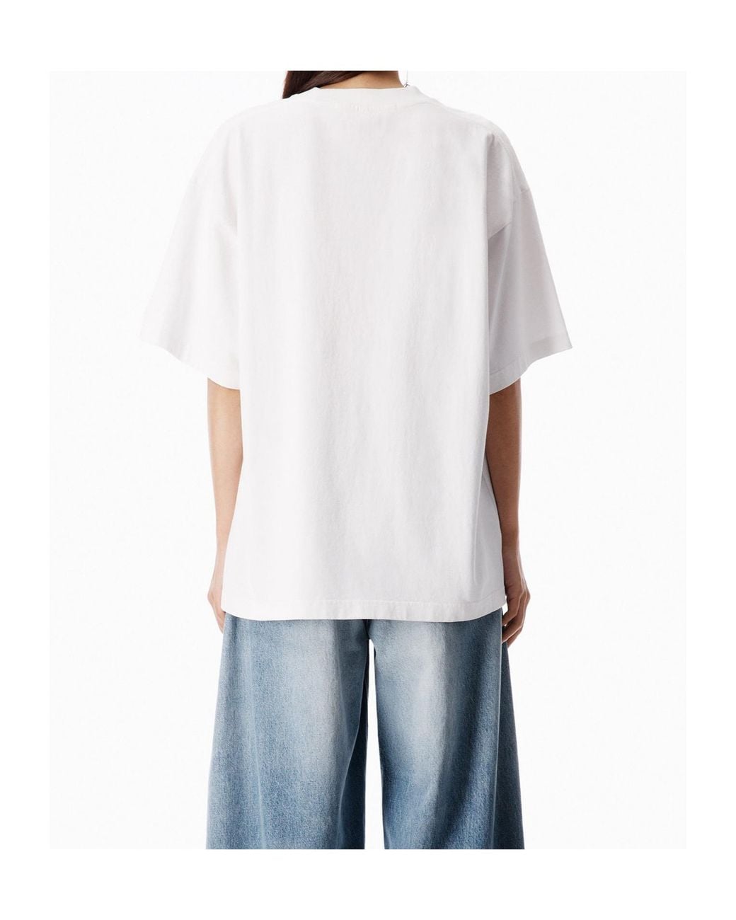 Alexander Wang White Graphic Printed Crewneck T-Shirt