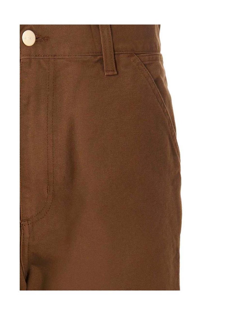 Carhartt Brown Logo Ptch Straight-Leg Trousers for men