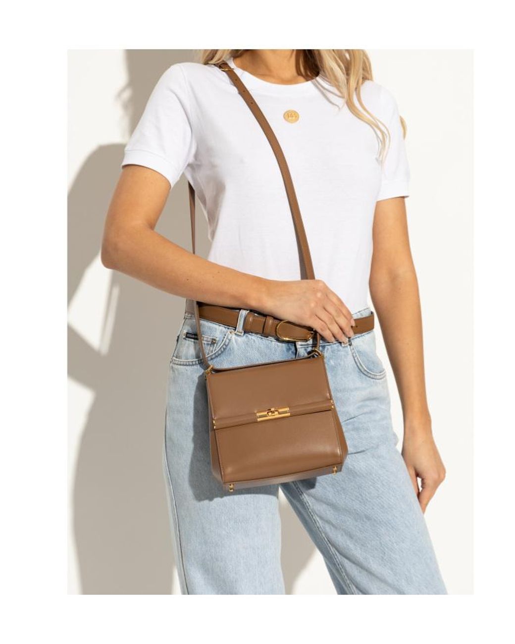 Dolce & Gabbana Brown Marlene Leather Mini Bag
