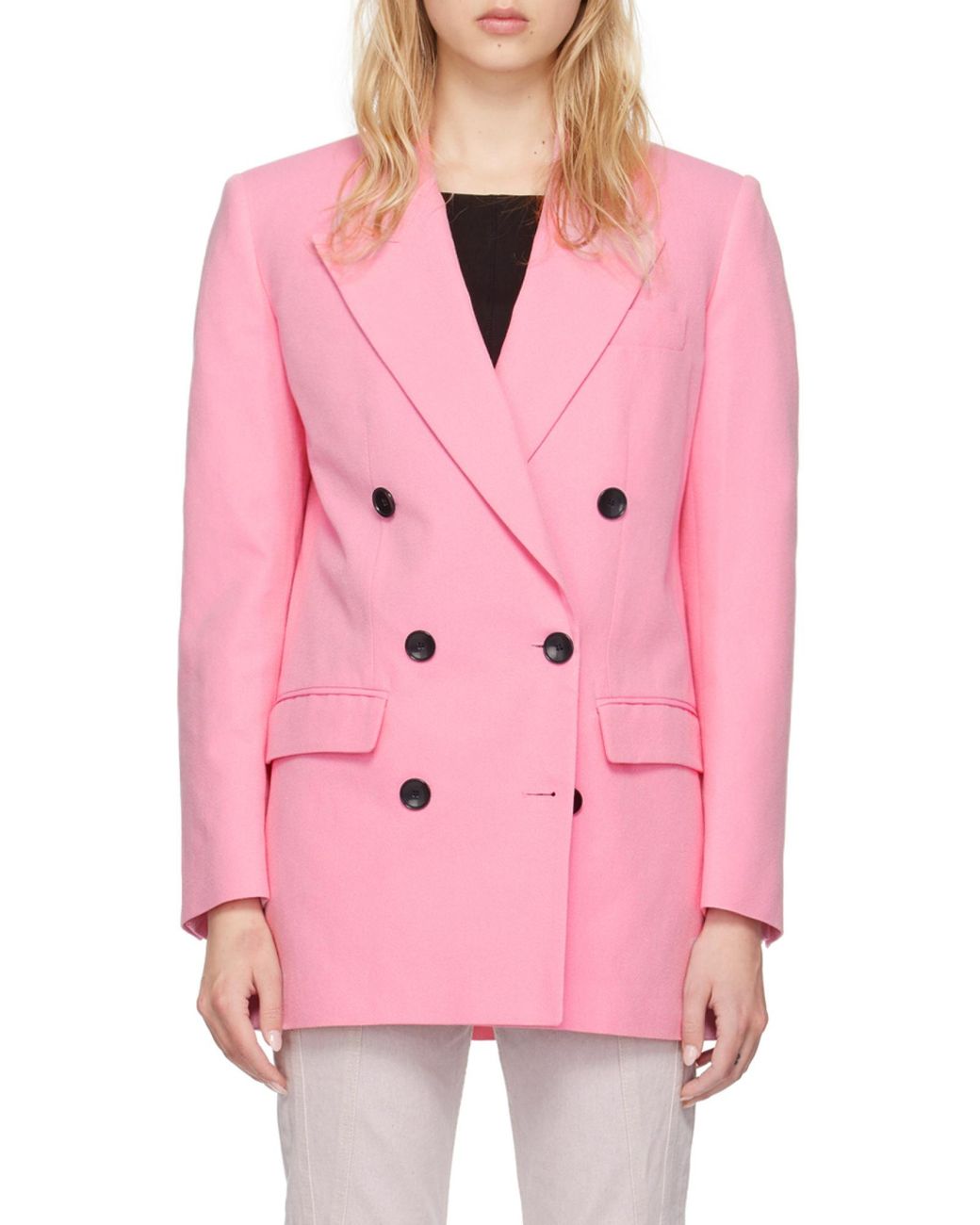 Isabel Marant Pink Wool Oversize Nevim Blazer