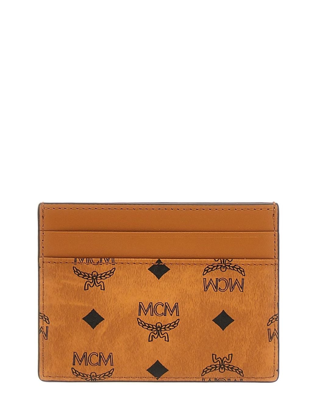 MCM Brown Aren Card Holder for men
