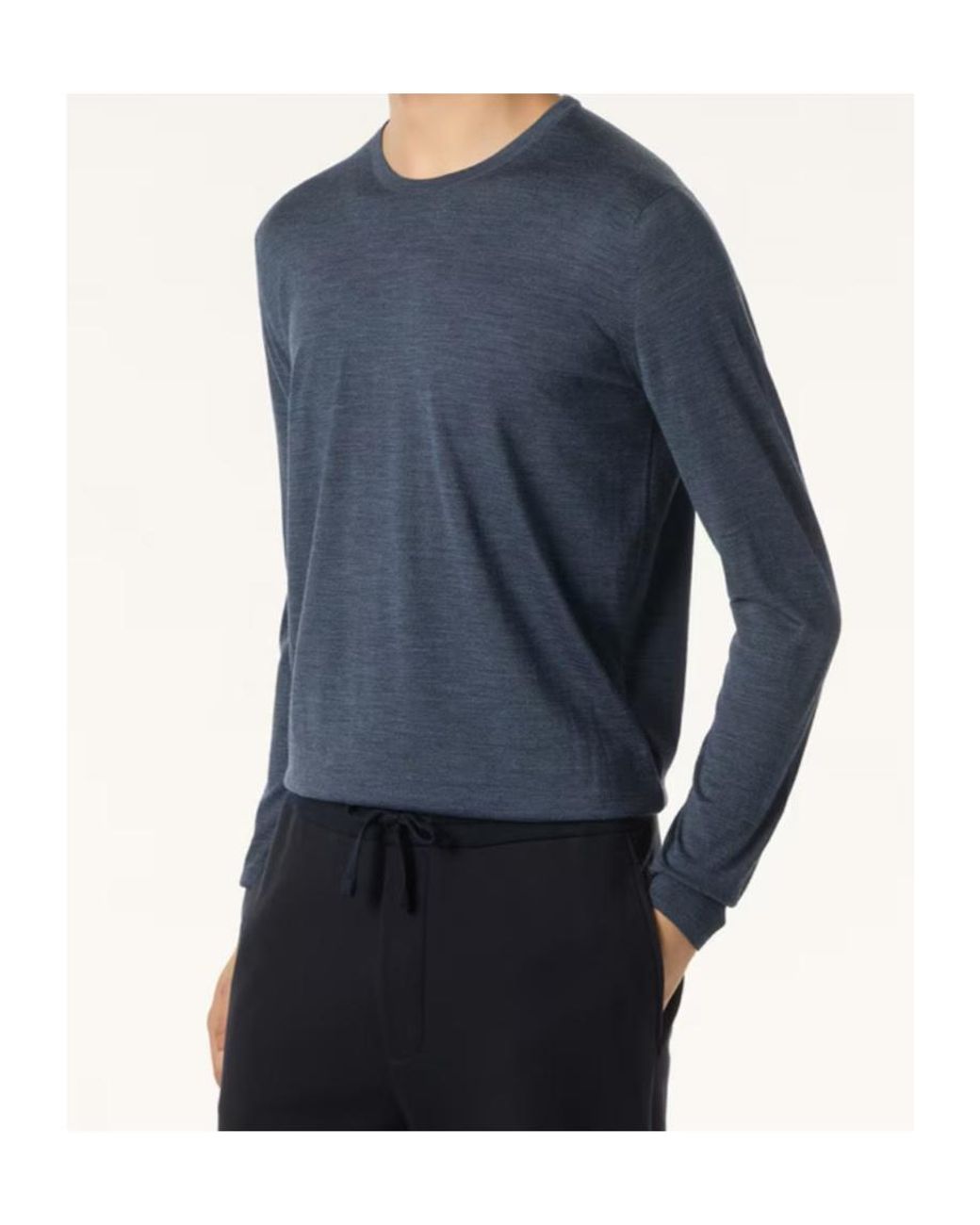 Loro Piana Blue T-Shirt Crewneck for men