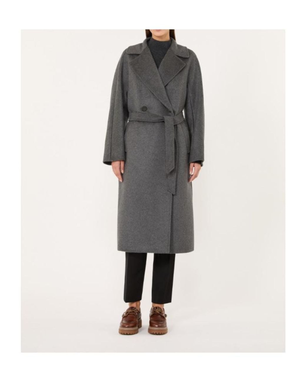 Weekend by Maxmara Gray Resina Double-Breasted Coat
