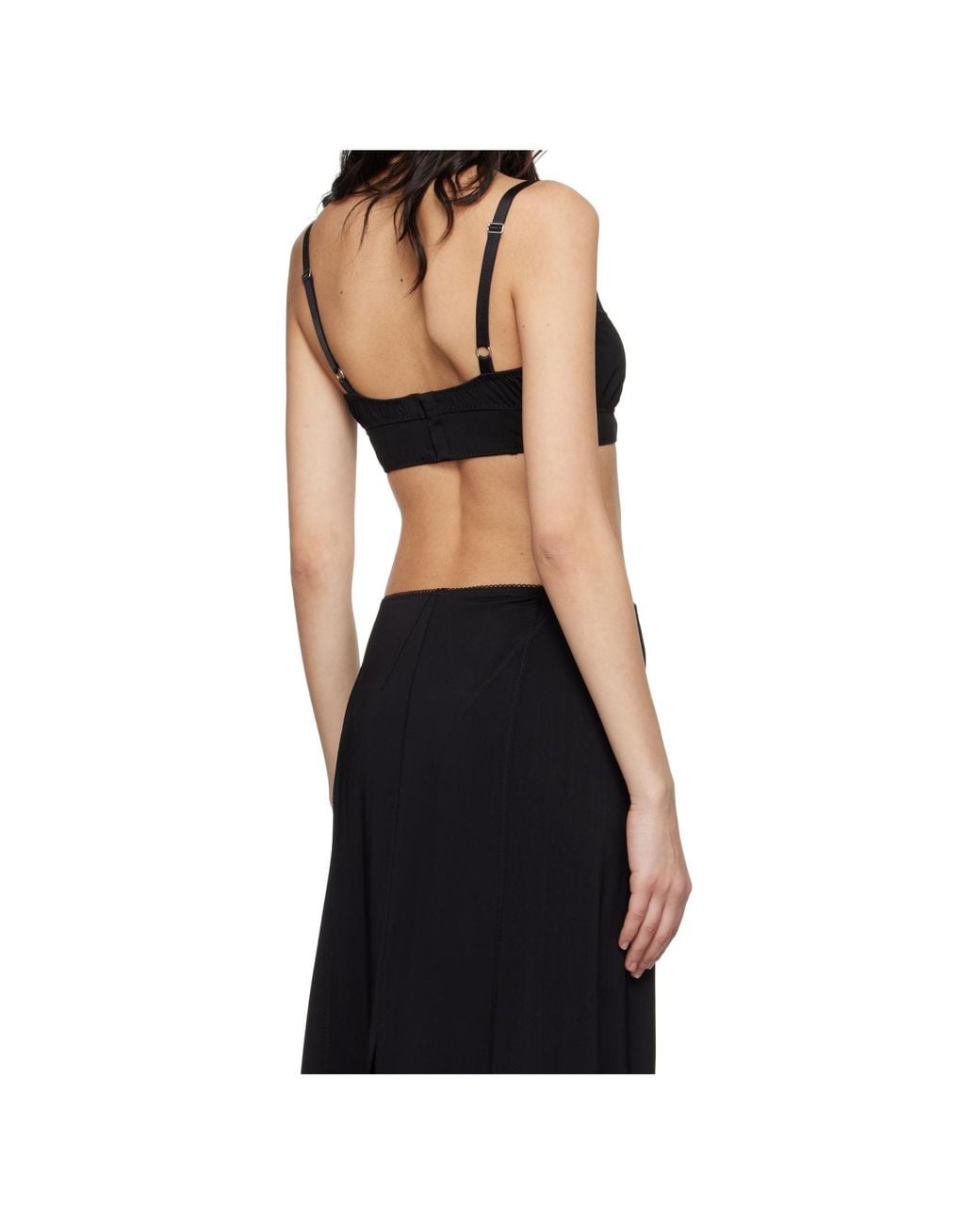 Rabanne Black Bow-Embellished Tank Top