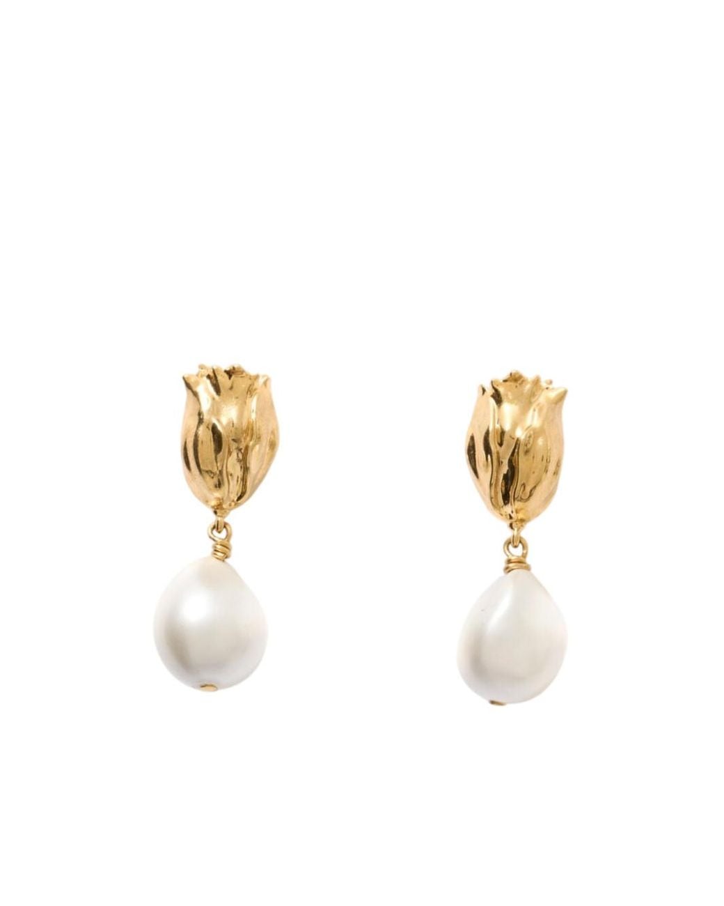 Chloé White Chloé Tulip Detailed Earrings