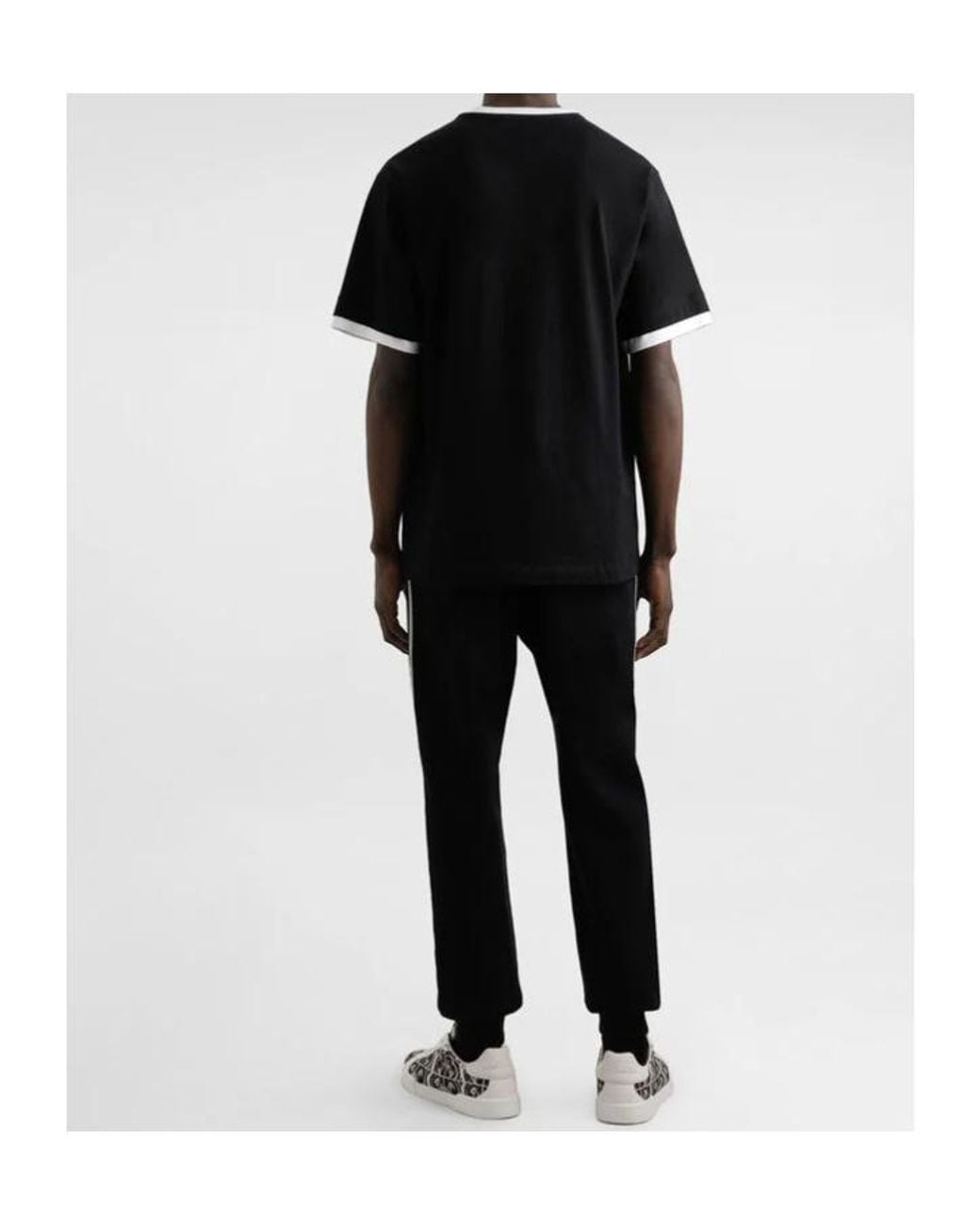 Dolce & Gabbana Black Cotton Track Pants for men