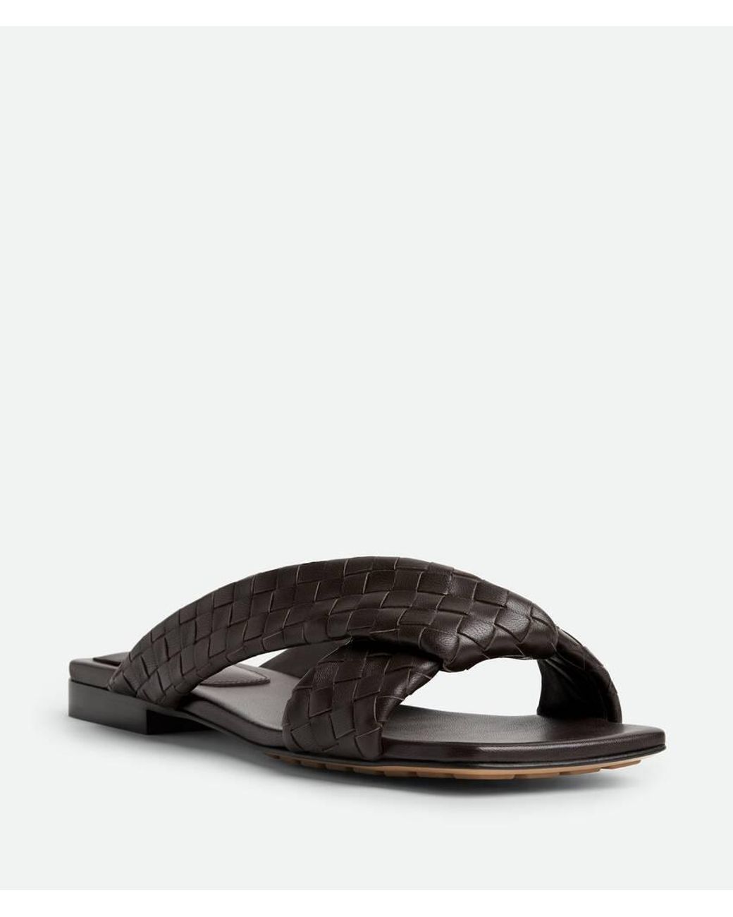 Bottega Veneta Brown 'Riva' Slides