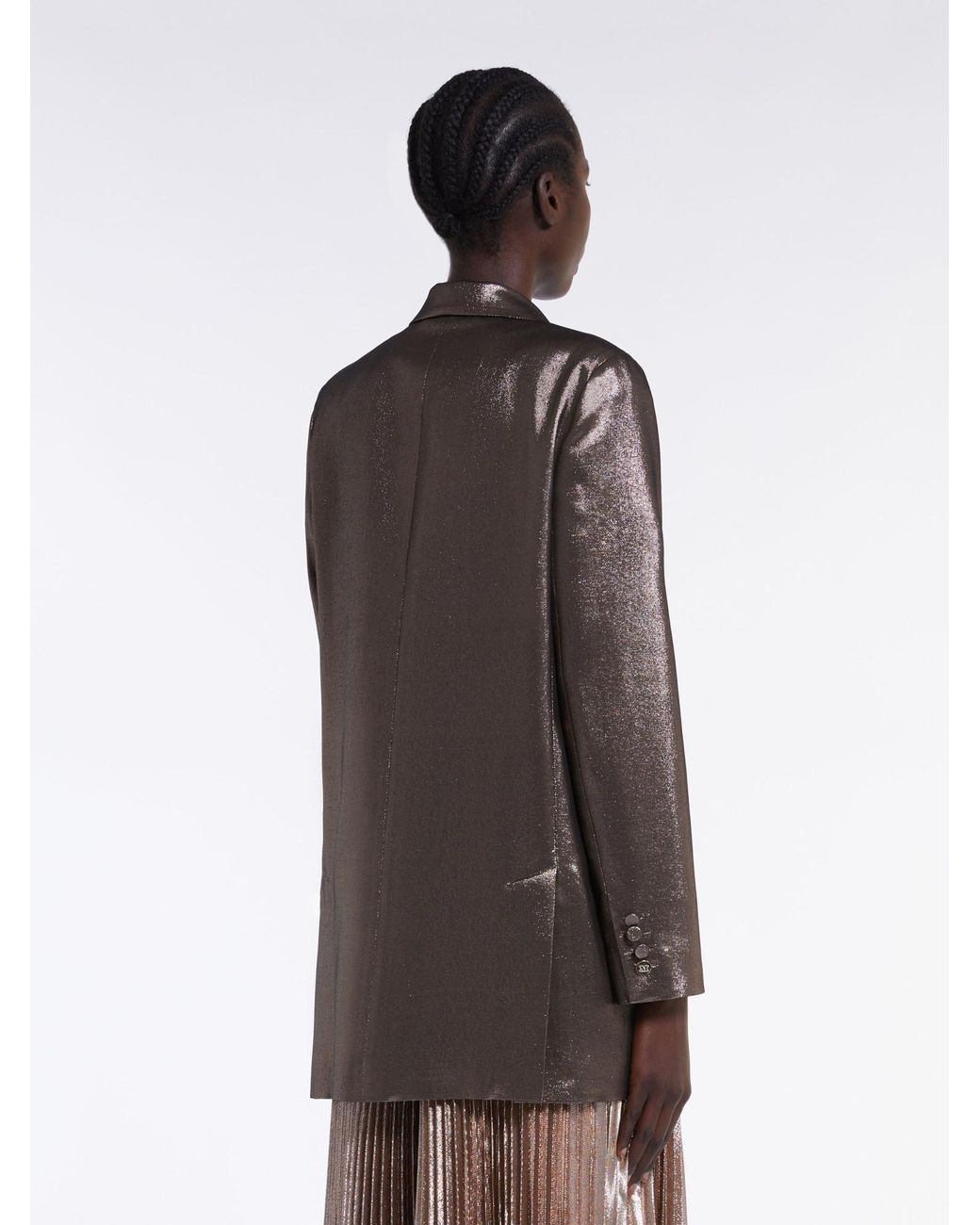 Max Mara Brown Double-Breasted Long-Sleeved Jacket