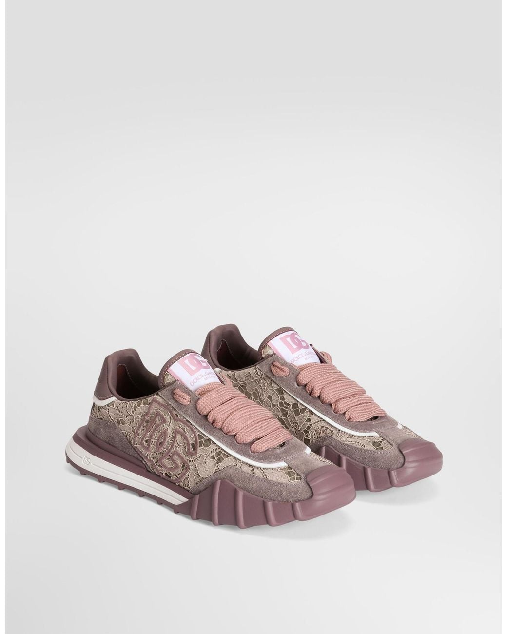 Dolce & Gabbana Brown Dg Athletic Low-Top Lace Sneakers