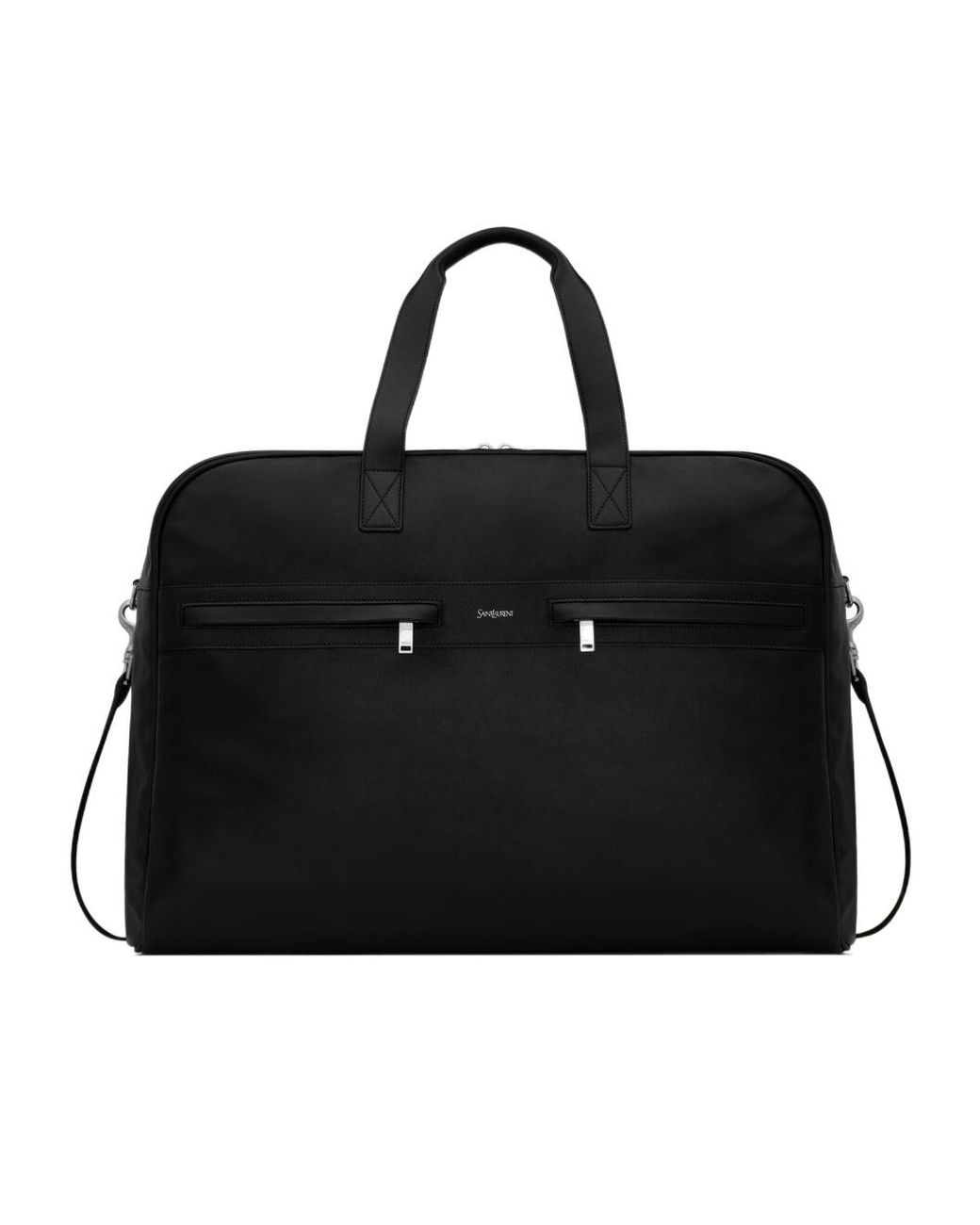 Saint Laurent Black Camp Maxi Duffle Bag for men