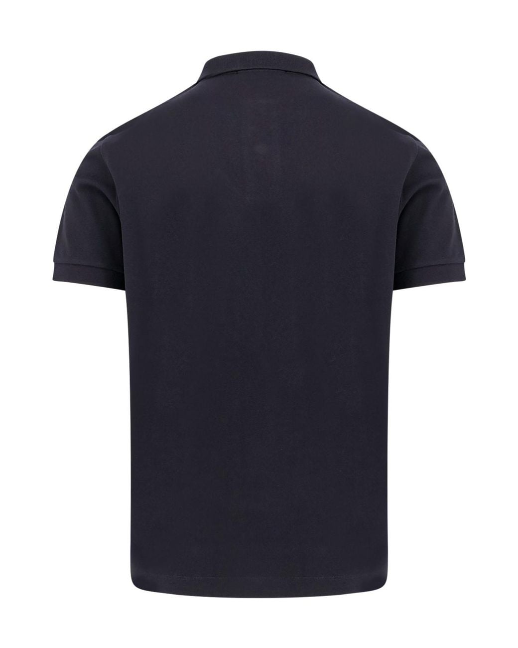 Stone Island Blue Logo Patch Short-Sleeved Polo Shirt for men