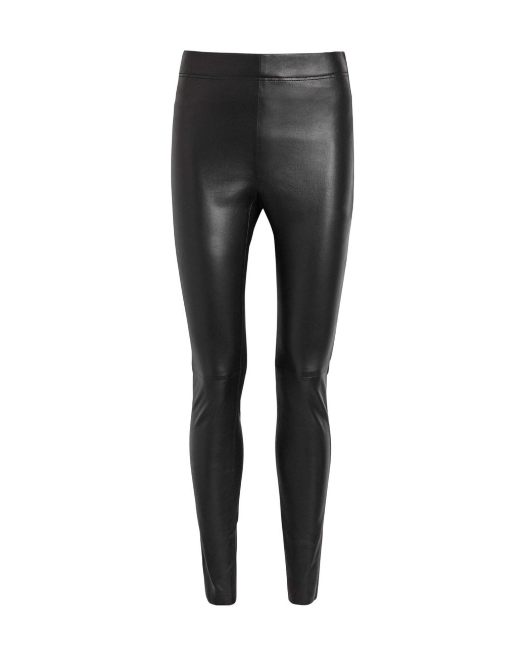 Joseph Gray Tight-Fitting Stretch Leather Pants