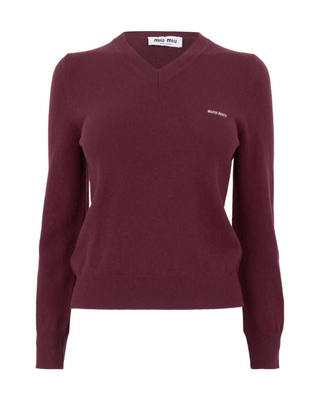 Miu Miu Purple Simple Knitted Sweater