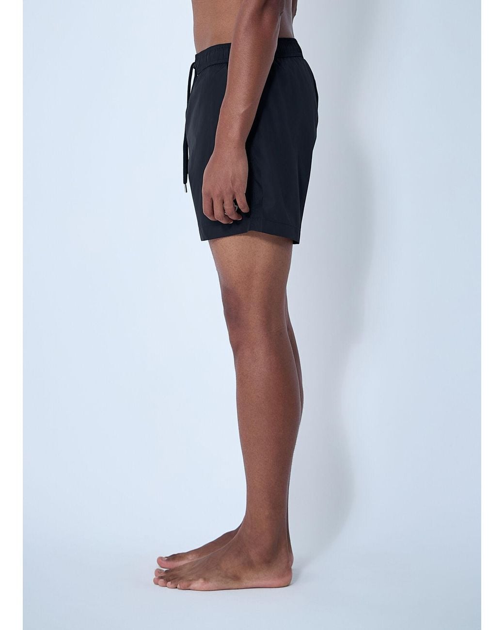 Moncler Blue Logo Patch Drawstring Swim Shorts for men