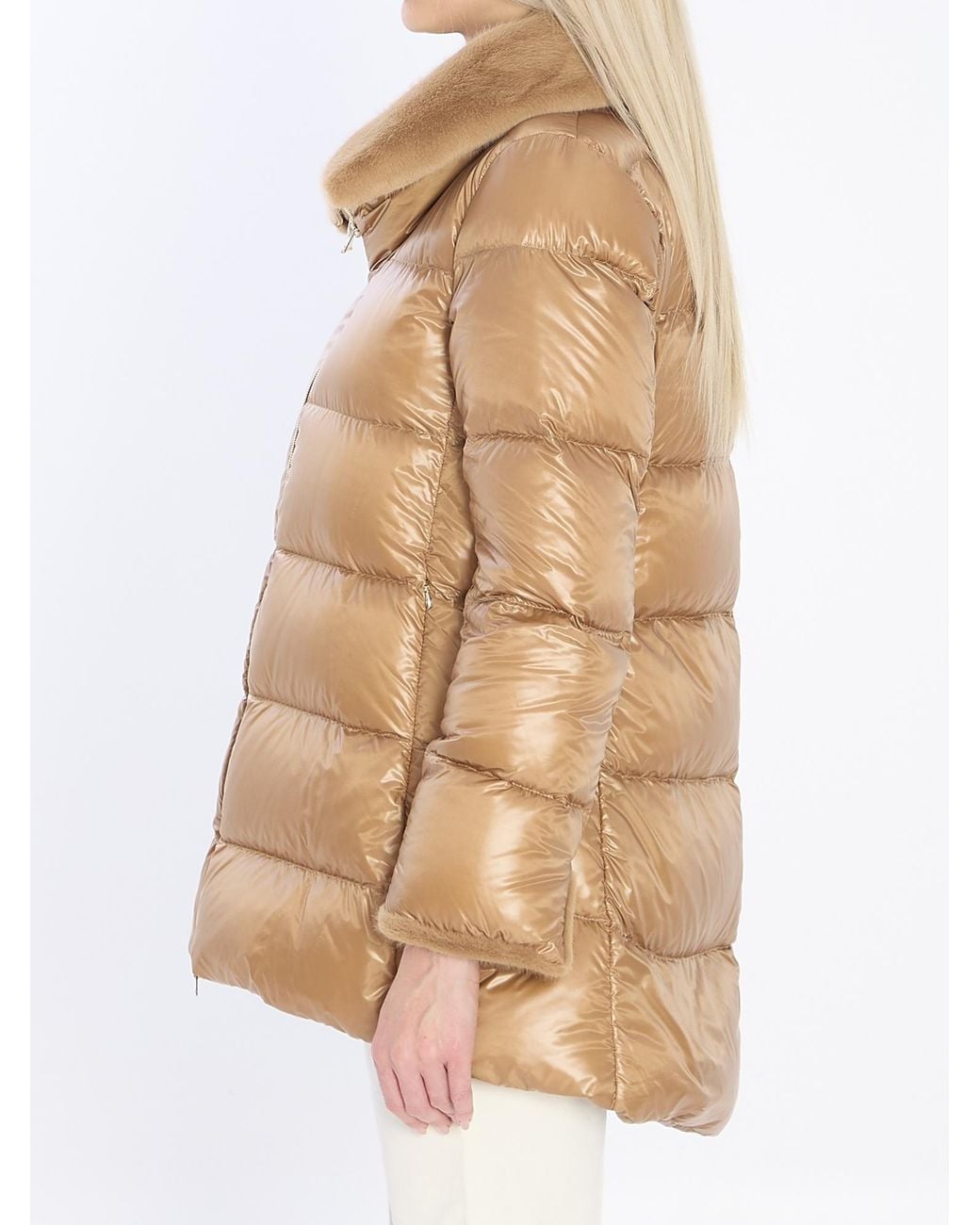 Herno Natural Padded Zip-Up Down Jacket