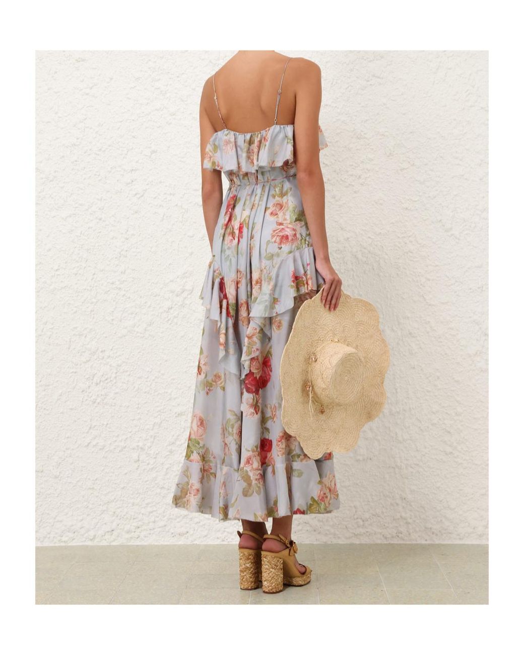 Zimmermann White Roselight Frill Maxi Dress