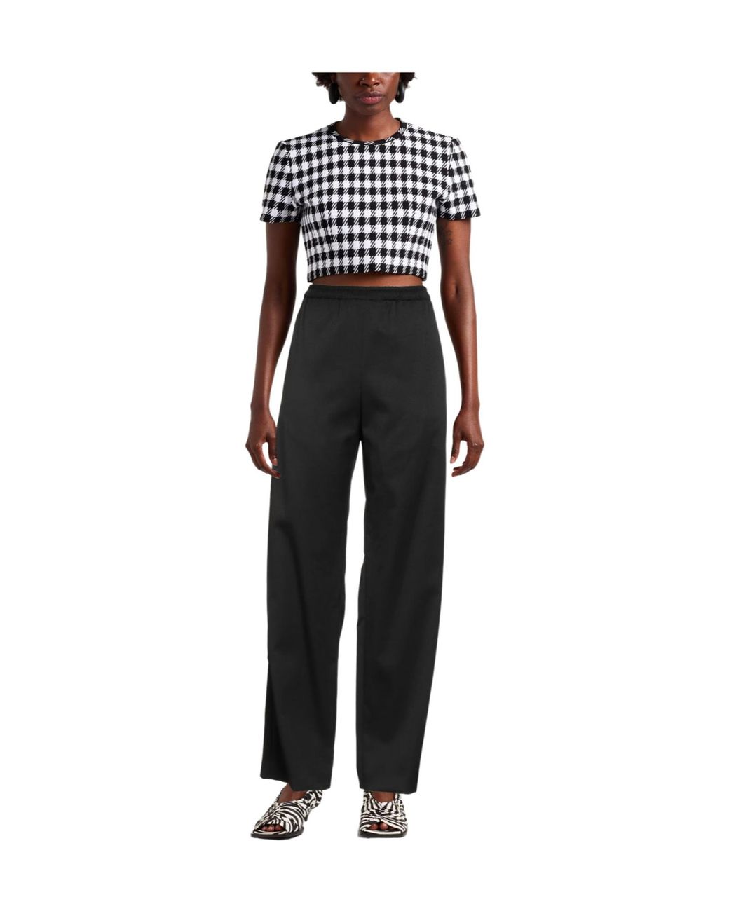 MM6 by Maison Margiela Black Straight-Fit Comfy Casual Pants