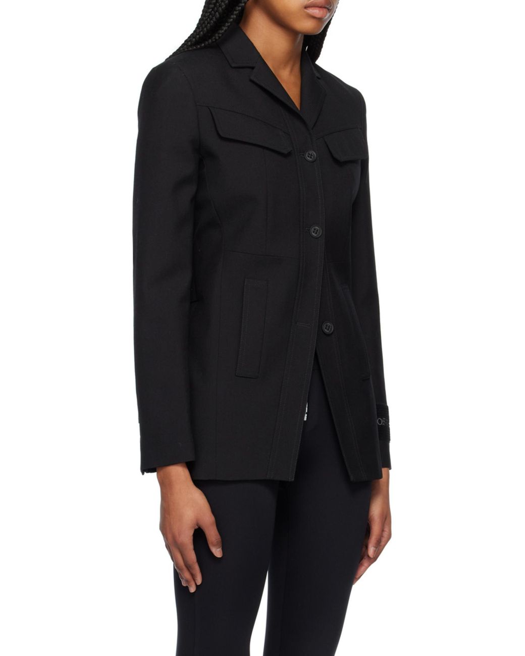 Off-White c/o Virgil Abloh Black Single-Breasted Long-Sleeved Jacket