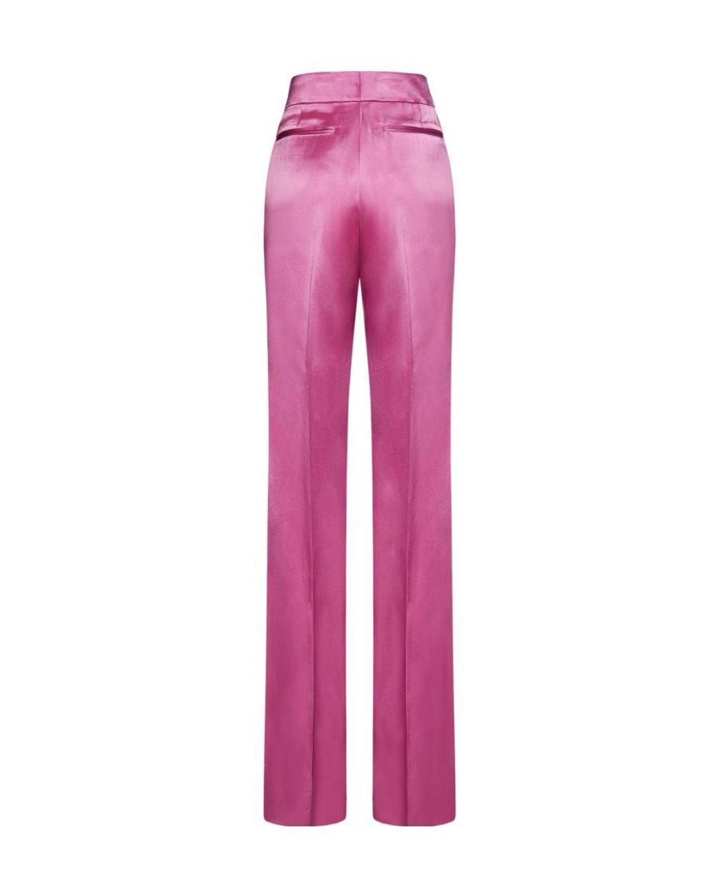 Tom Ford Pink High-Waisted Wide-Leg Trousers