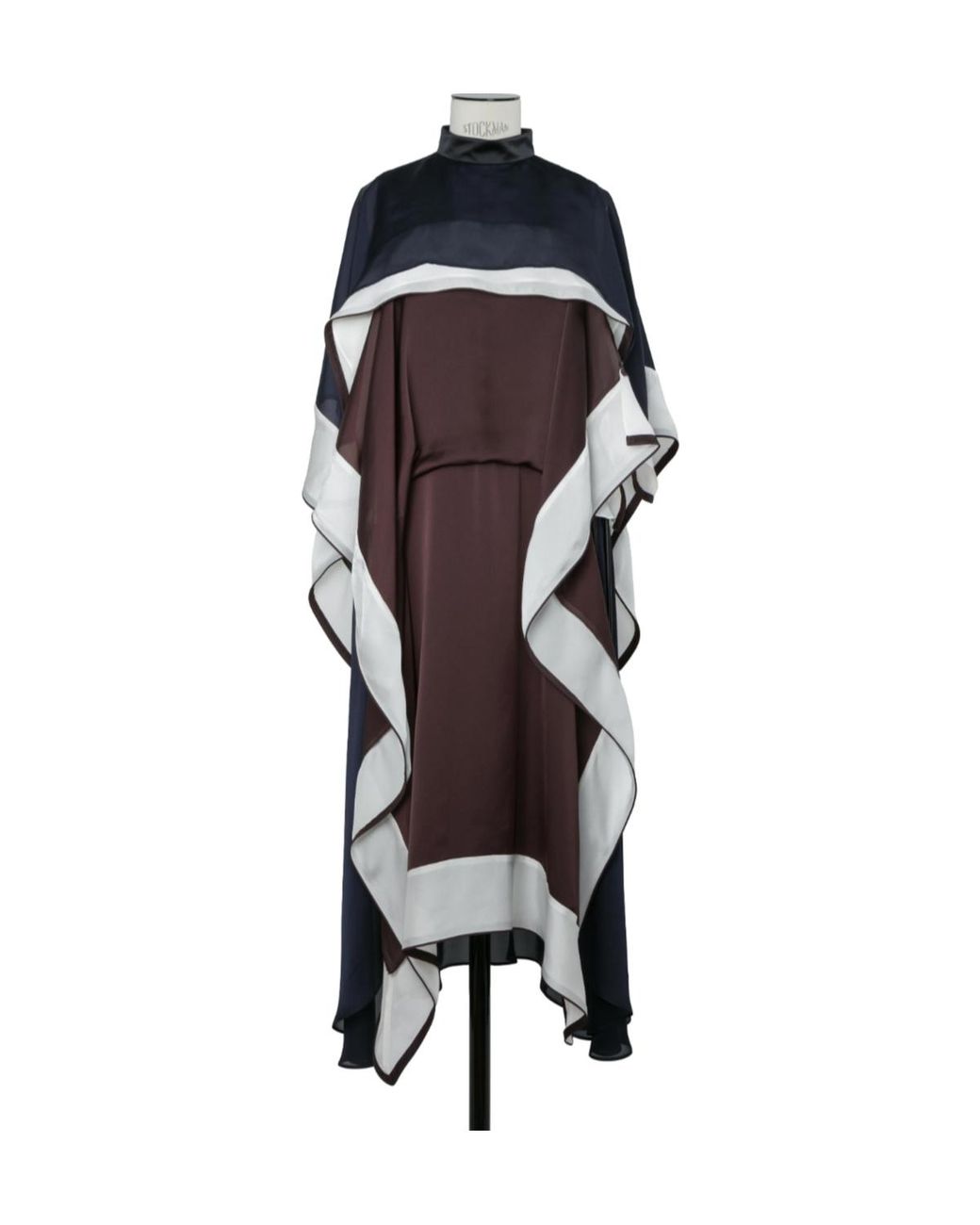 Sacai Multicolor Satin X Chiffon Dress