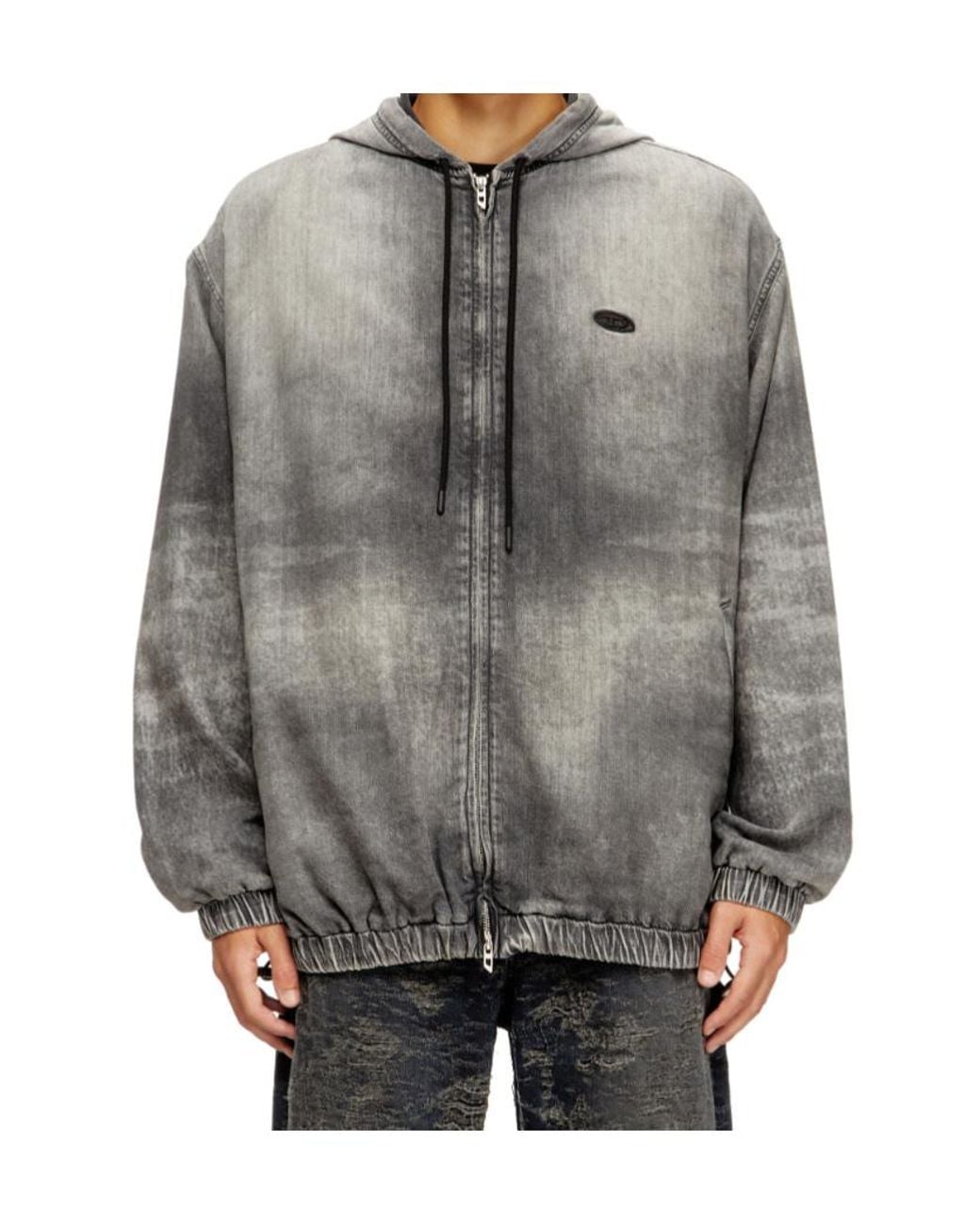 DIESEL Gray D-Offy-S Hooded Jacket for men
