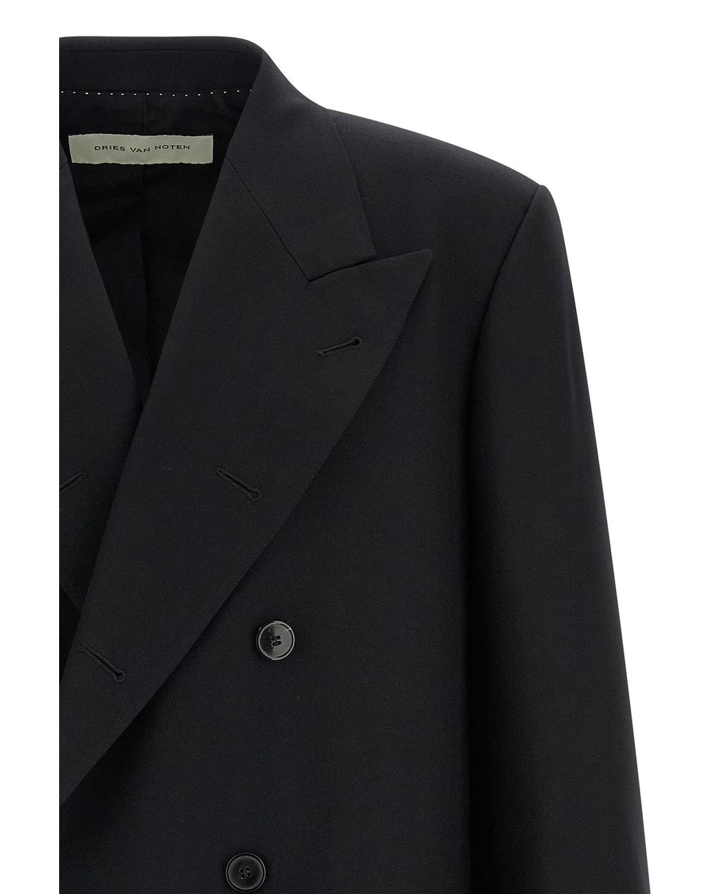 Dries Van Noten Black Bosar Oversized Blazer for men