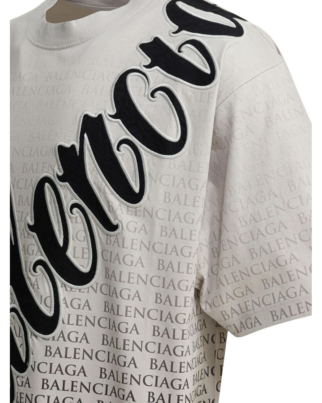 Balenciaga White Big B Oversized T-Shirt for men