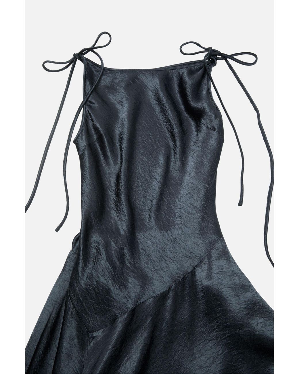 Acne Blue Satin Lace Dress