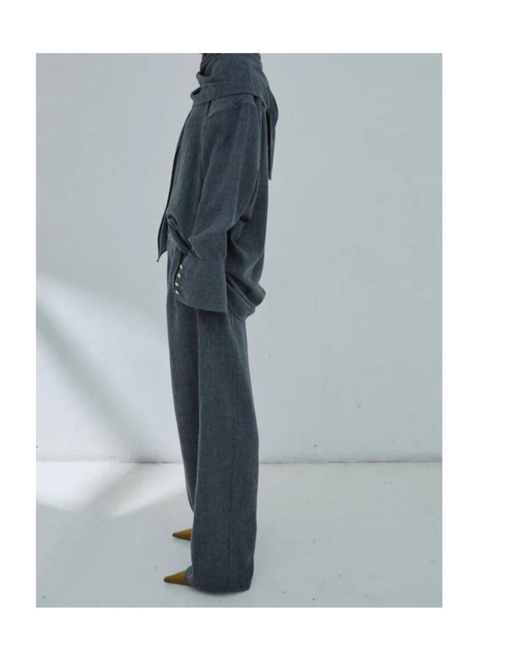 DARKPARK Gray Phebe Pleated Pants