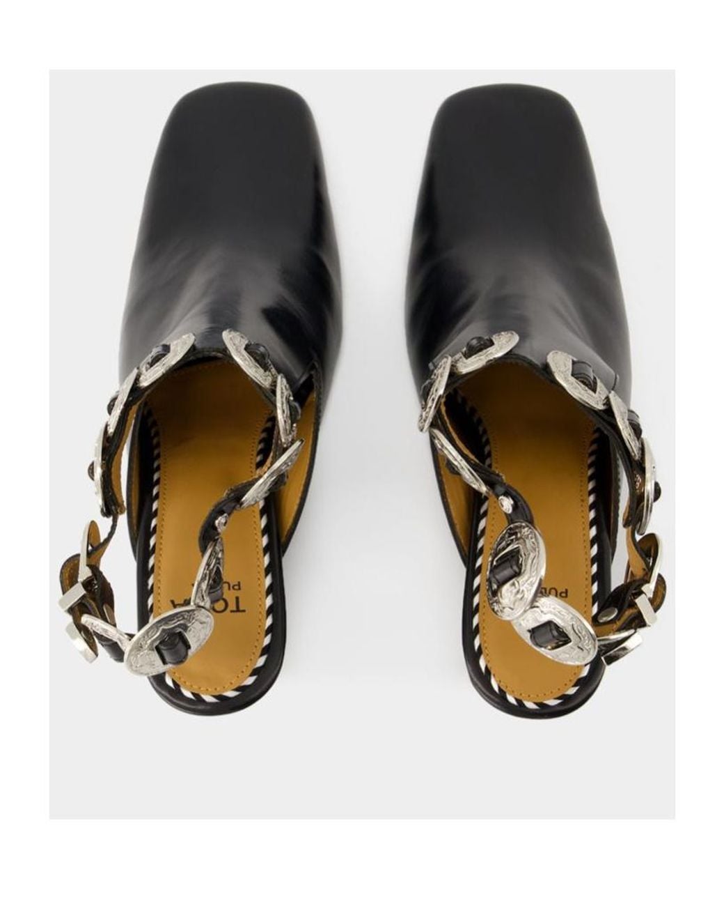 Toga Black Embellished Slingback Boots