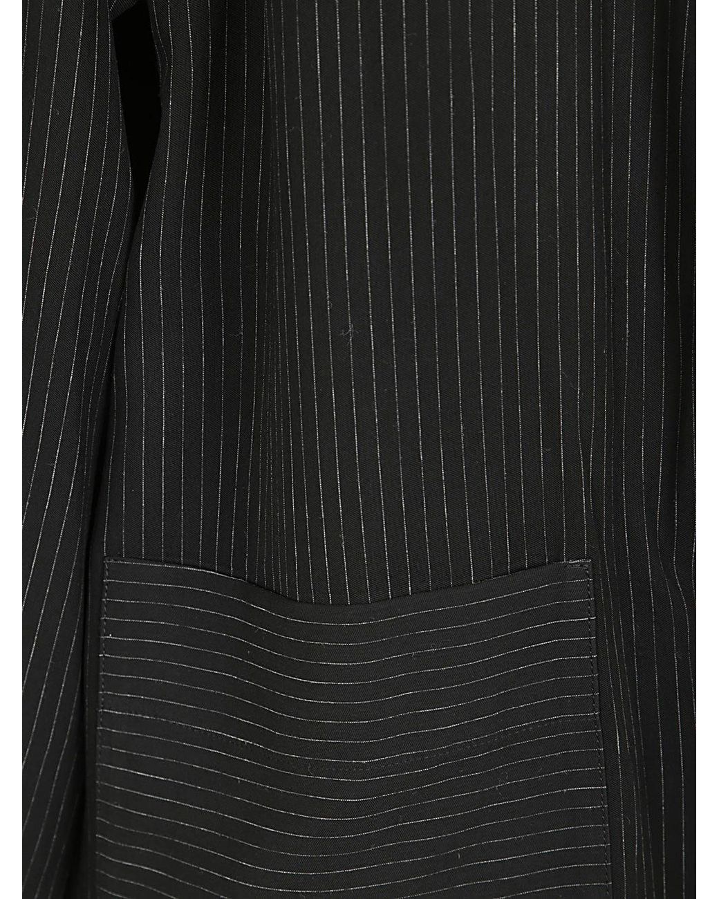 Maria Calderara Black Pinstripe Open Jacket