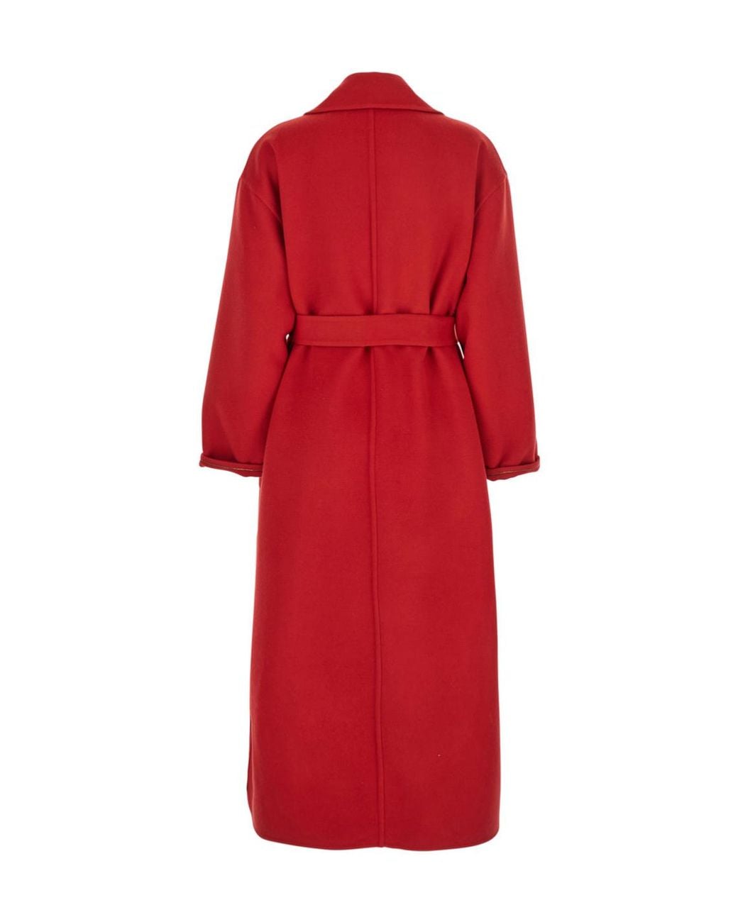 Fabiana Filippi Red Coat With Wide Notched Revers
