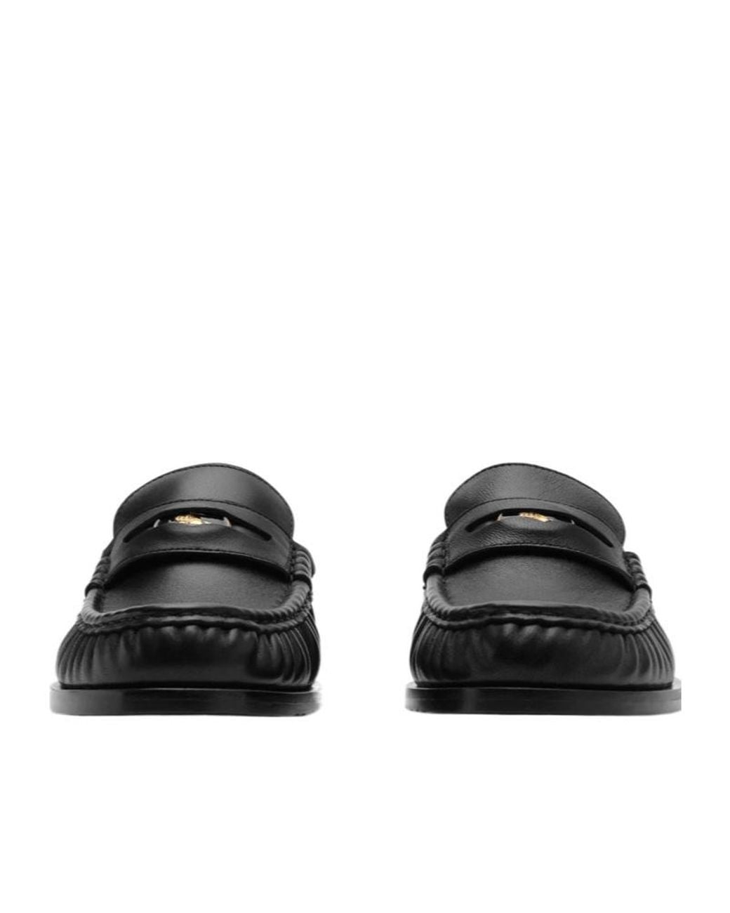 Burberry Black Cadet Gathered Mules