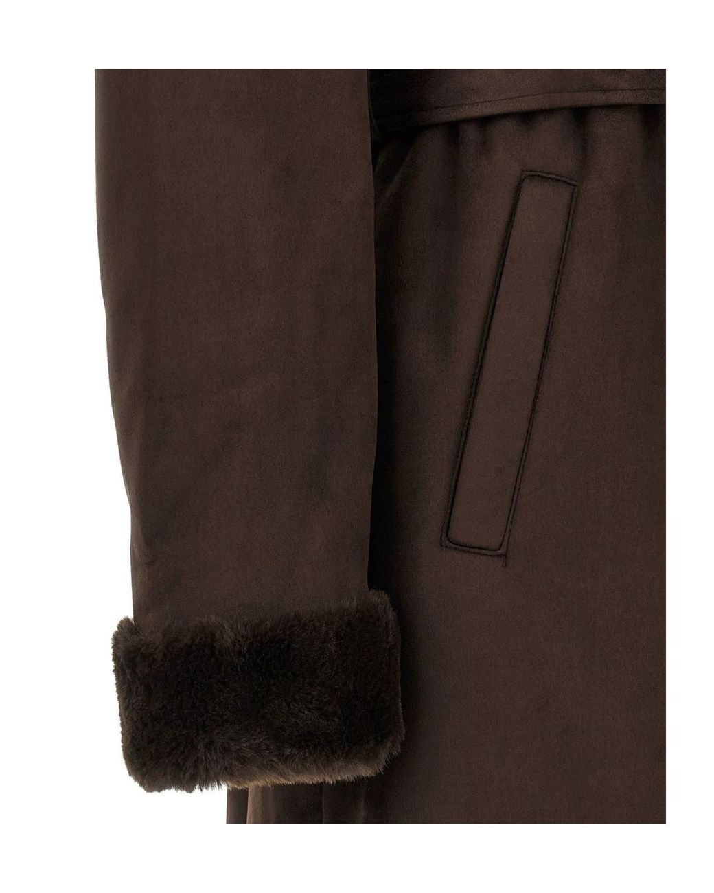 Ralph Lauren Brown Lauren Shea Belted Long Coat