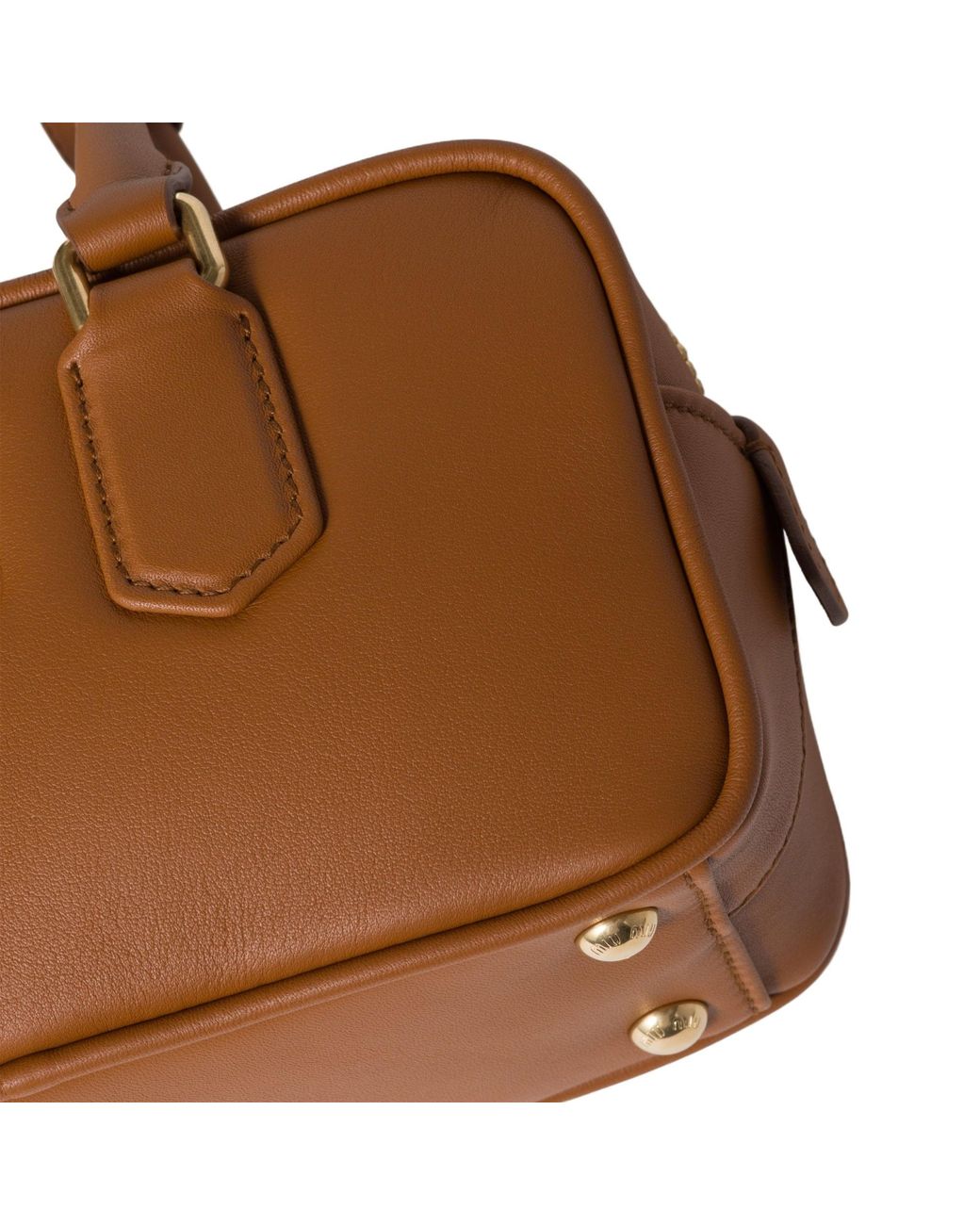 Miu Miu Brown Arcadie Zipped Tote Bag