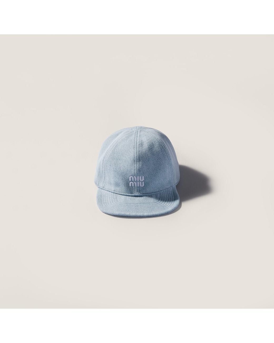 Miu Miu Blue Domed Baseball Cap