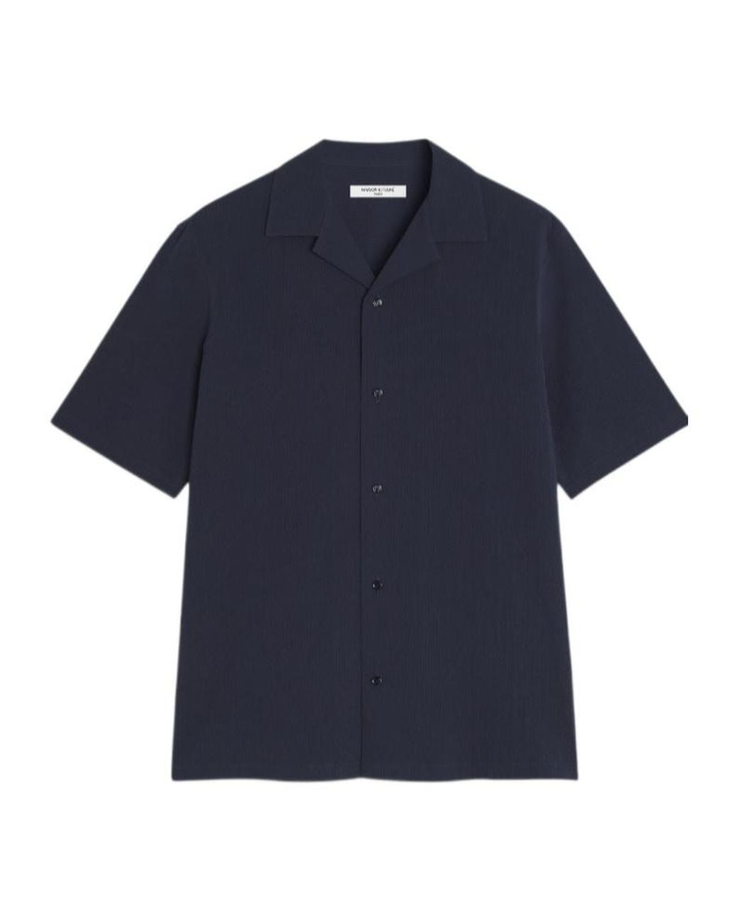 Maison Kitsuné Blue Maison Kitsuné Seersucker Resort Shirt for men